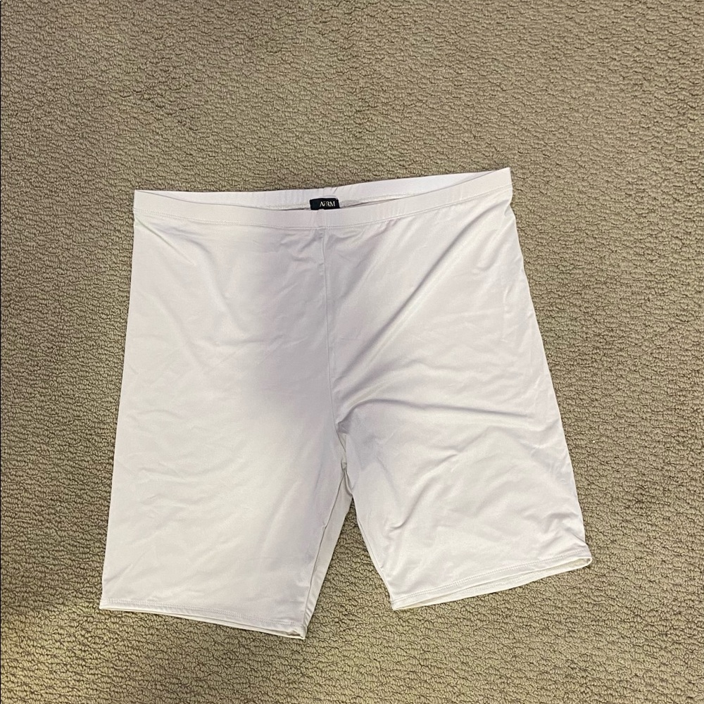 AFRM Nude Sheer Biker Shorts